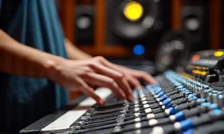 Atelier de formation audio en studio avec participant
